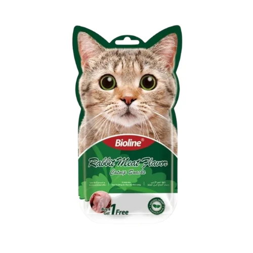 BIOLINE CATNIP SNACKS -RABBIT MEAT FLAVOR 75G