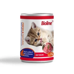 Bioline Adult Cat Wet Food Beef & Vegetables 375 g Canned