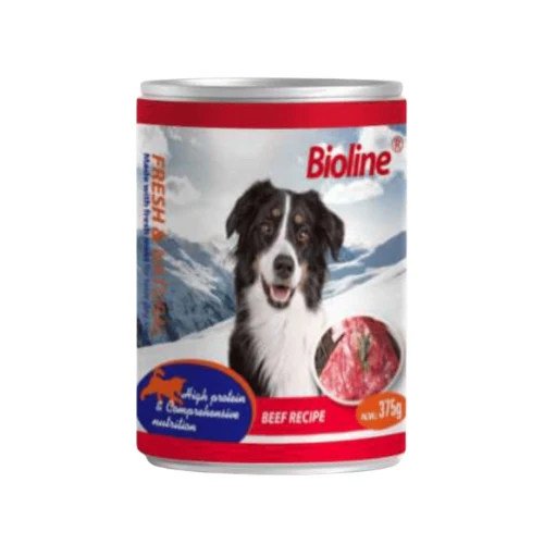 Bioline Adult Dog Wet Food Beef 375 g Canned