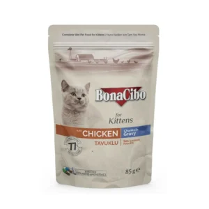Bonacibo Kitten Chicken - Chunks In Gravy 85 g Pouch