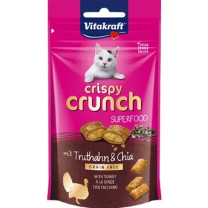 Vitakraft Adult Cat Crispy Crunch Turkey with Chia 60 g Pouch