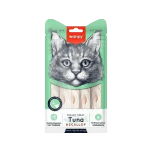 Wanpy Adult Cat Creamy Lickable Treat Tuna & Scallop 70 g Pouch