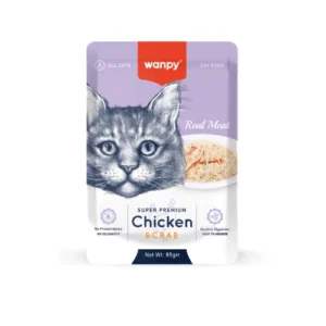 Wanpy Adult Cat Real Meat Chicken & Crab 85 g Pouch
