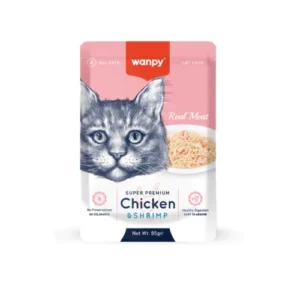 Wanpy Adult Cat Real Meat Chicken & Shrimp 85 g Pouch