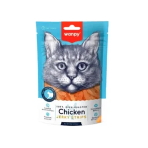 Wanpy Adult Cat Soft Chicken Jerky Strips 80 g Pouch