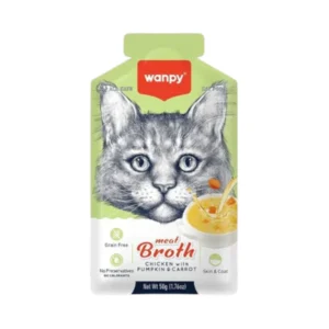 Wanpy Adult Cat Soup Meat Broths Chicken with Pumpkin and Carrot 50 g