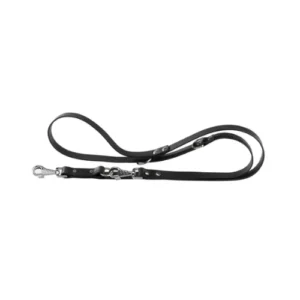 Ferplast Dog Natural Leather Lead GA 12/200 - Nero Guinz