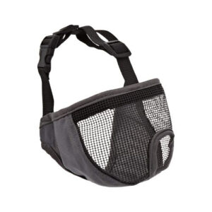 Trixie Pet Grey Polyster Muzzle for Short-Nosed Breeds - S short